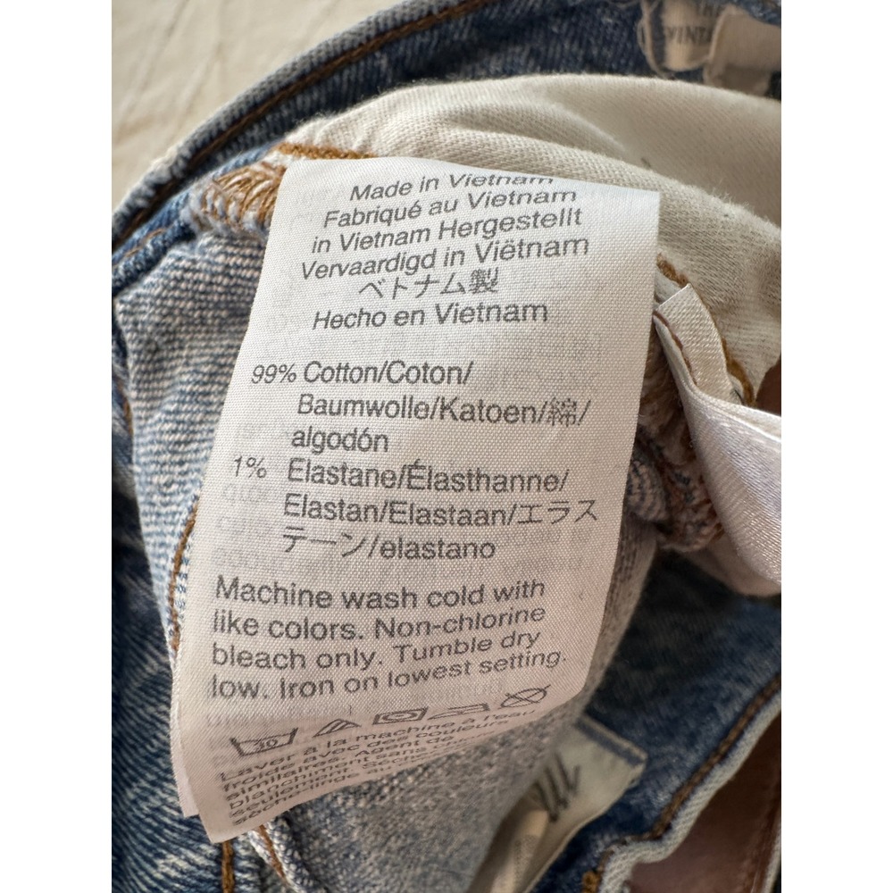 Madewell Womens 28 Perfect Vintage Crop Jeans Denim Raw Hem Distressed High Rise - Picture 5 of 10